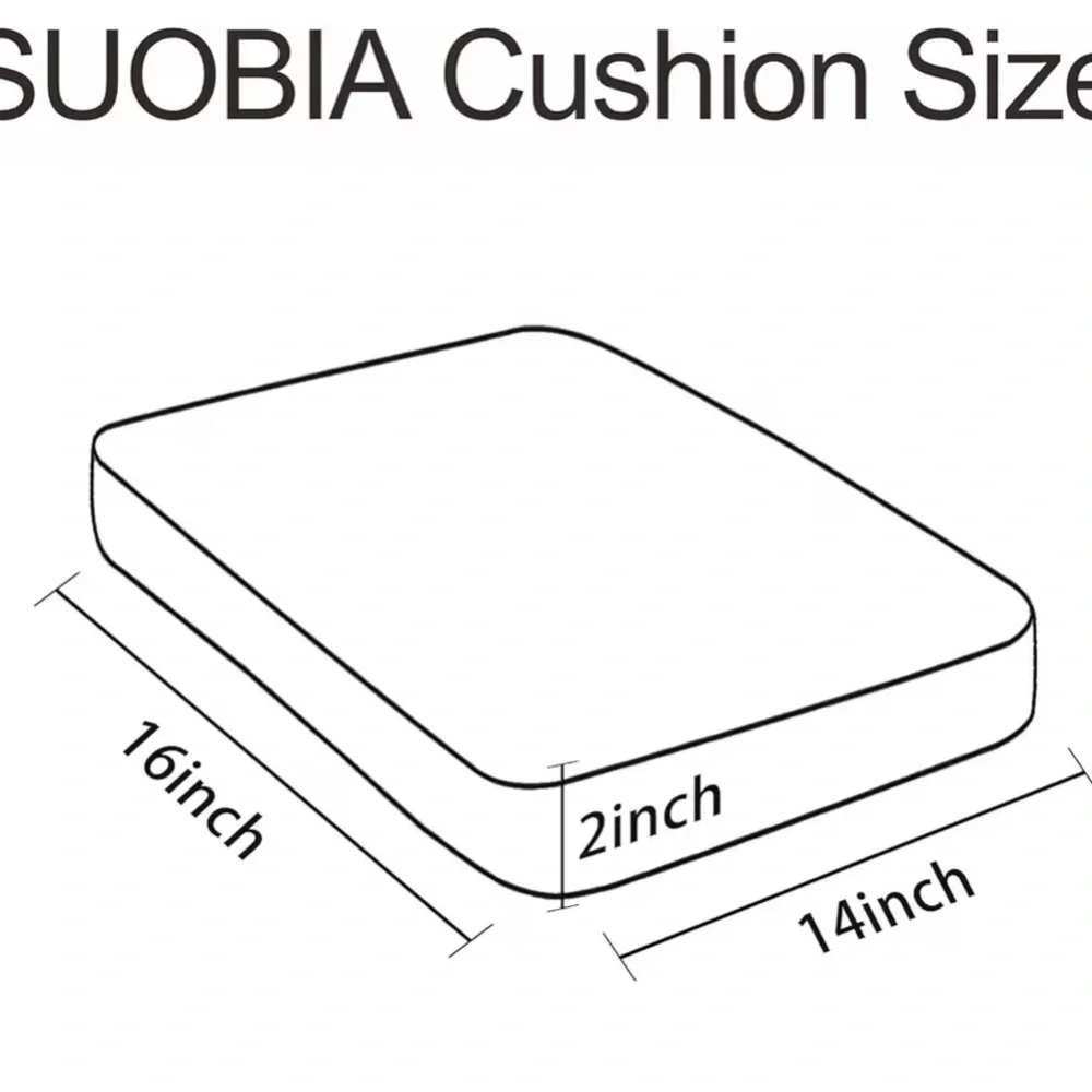 Indoor/Outdoor Chair Cushions BLACK (2-pack)